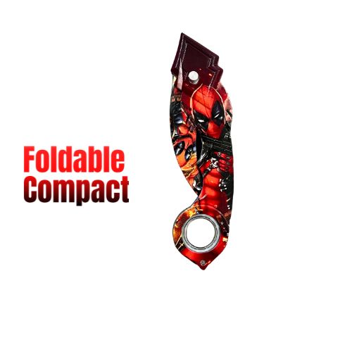 Foldable Karambit knife with graphics imprint(Deadpool)