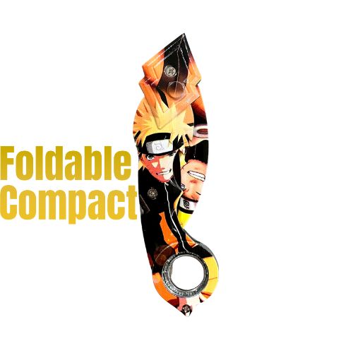 Foldable Karambit knife with graphics imprint(Naruto)
