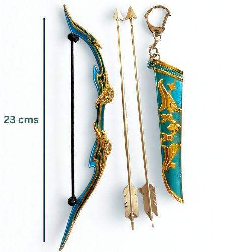 Turquoise Bow & Arrow Charm Keychain