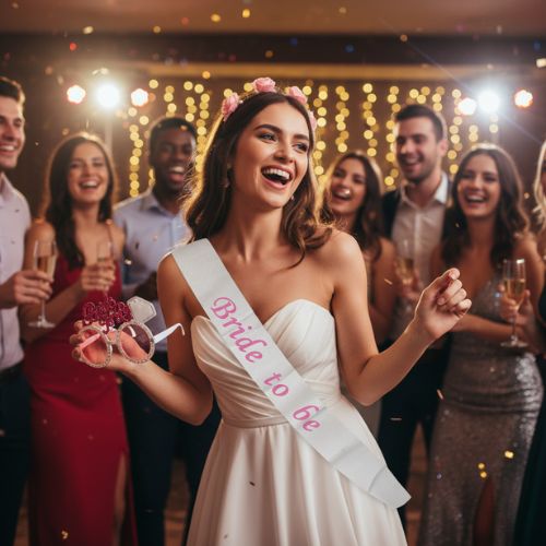 The Ultimate Bride-to-Be Combo: Pink Glam Goggles, Sash & Rose Tiara
