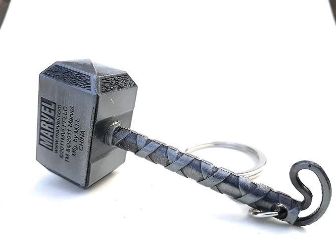 Marvel Avengers Thor's love and thunder Thor Hammer Pewter Mjolnir Anti-Rust Metal Keychain & Keyring For Men, Women, Bike & Car