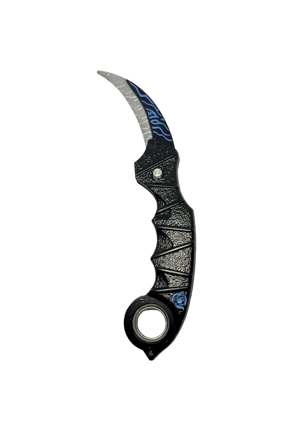 Black/Blue - 23cms - Pocket, folding and rotating karambit knife anime toy
