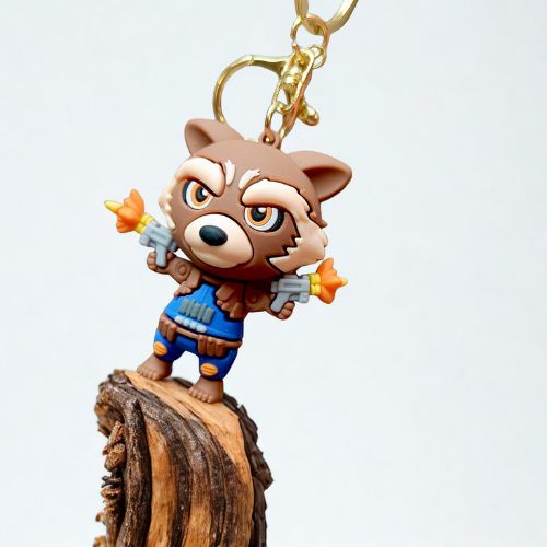 Rocket Raccoon 3D Silicon Keychain Character
