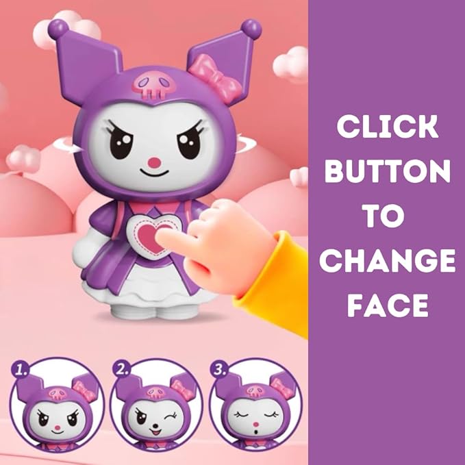 Kuromi Face changing Doll cum Keychain