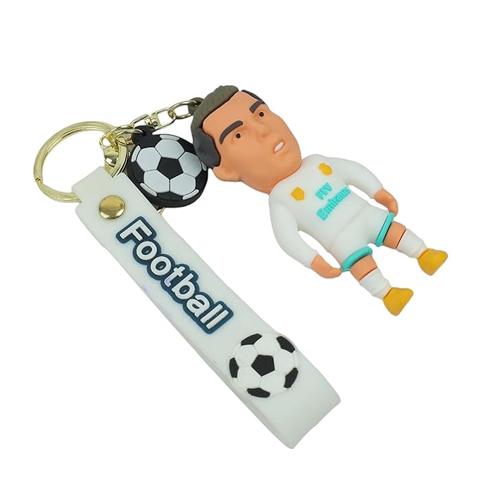 Ronaldo emirates jersey 3D Rubber keychain With Long Ribbon - A Vibrant Accessory for Soccer Fans and Collectors