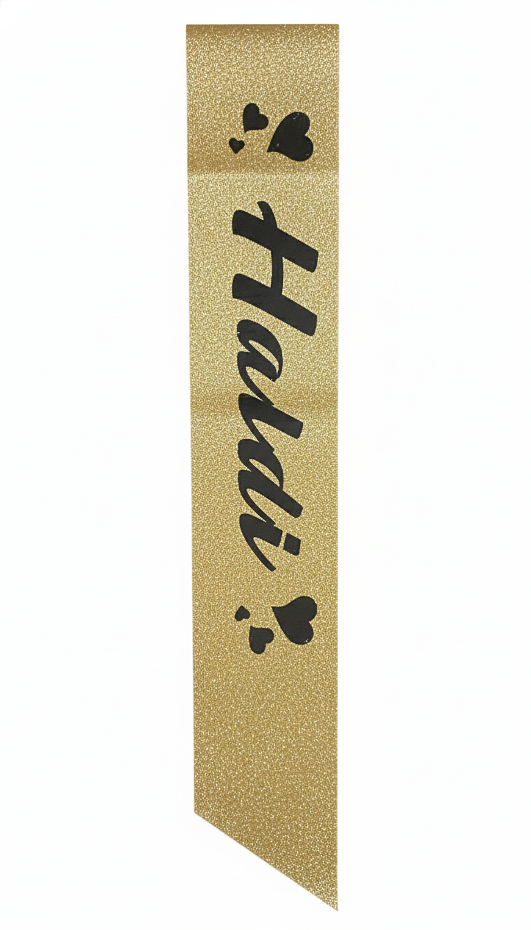 Bride Haldi Combo - Funky Goggles, Sash and Rose Tiara